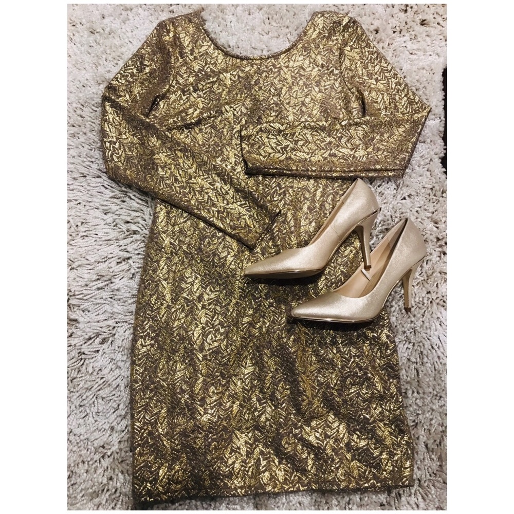 RHAPSODY DRESSES | gold feather details